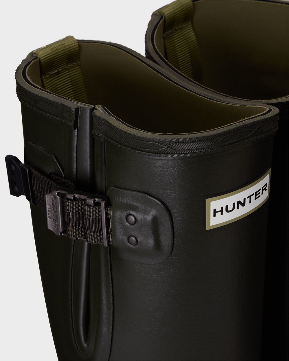 Womens Hunter Tall Rain Boots Dark Olive - Balmoral Side Adjustable 3Mm Neoprene - 7538106-CR